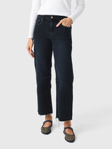 Le Jean Women's Pixie Ankle Fray Jean - Saint Bernard