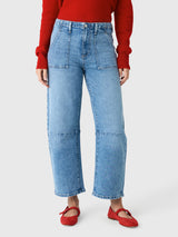 Le Jean Women's Utility Soft Barrel Jean - Saint Bernard
