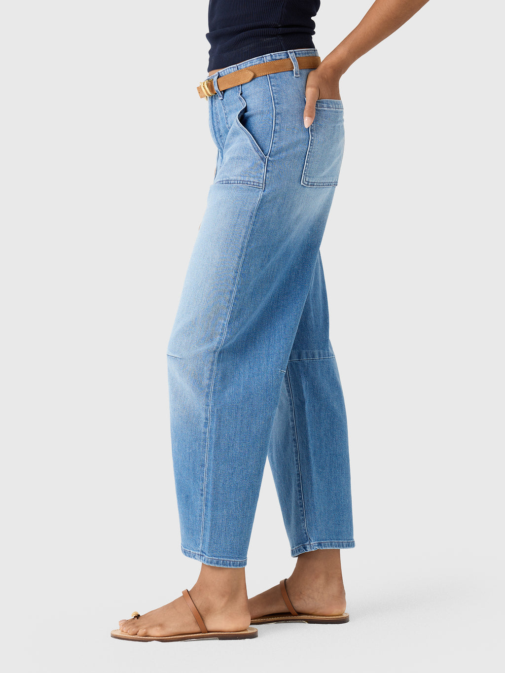 Le Jean Women's Utility Soft Barrel Jean - Saint Bernard