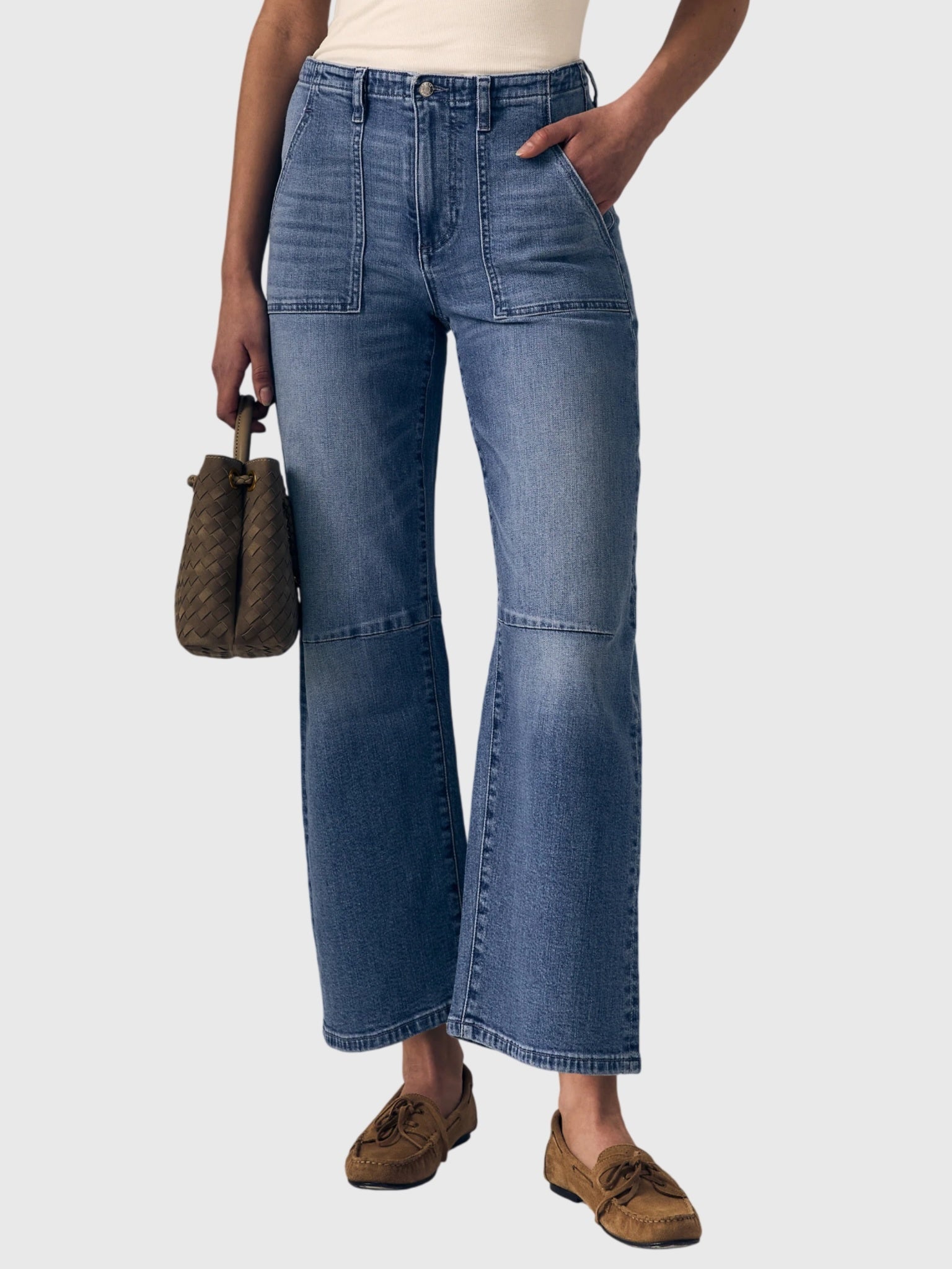 Le Jean Women's Utility Soft Barrel Jean - Saint Bernard