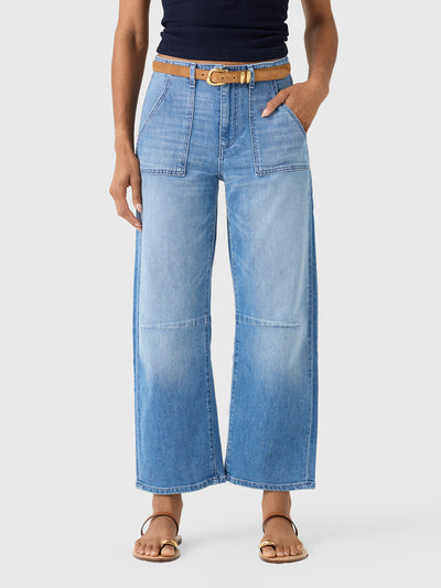 Le Jean Women's Utility Soft Barrel Jean - Saint Bernard