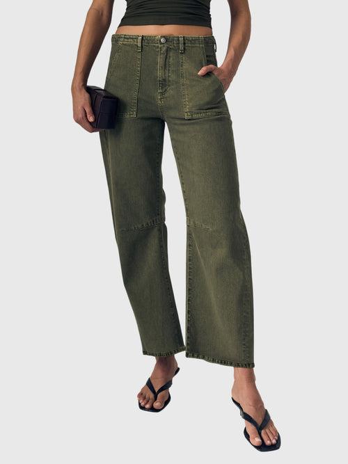 Le Jean Women's Utility Soft Barrel Jean