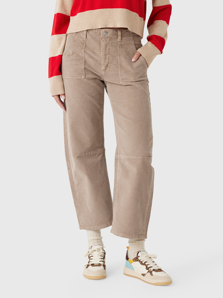 Le Jean Women's Corduroy Utility Soft Barrel Jean - Saint Bernard