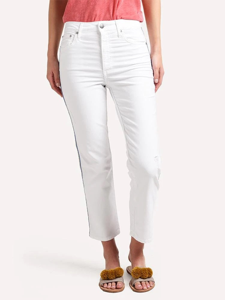 Sundry High Rise Relaxed Straight Leg Jean - Saint Bernard