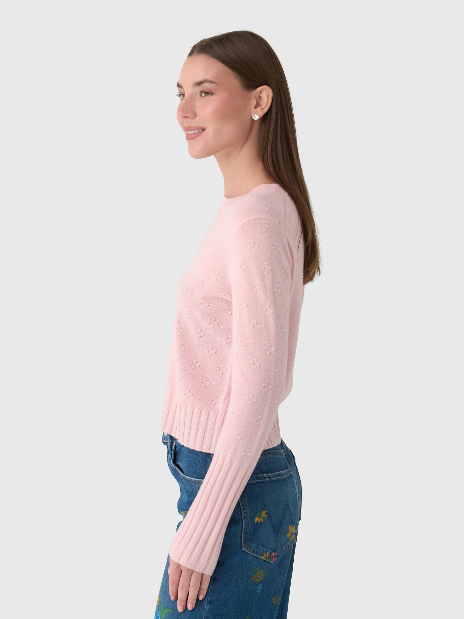 Guest In Residence Women's Compass Shrunken Crew Sweater - Saint Bernard