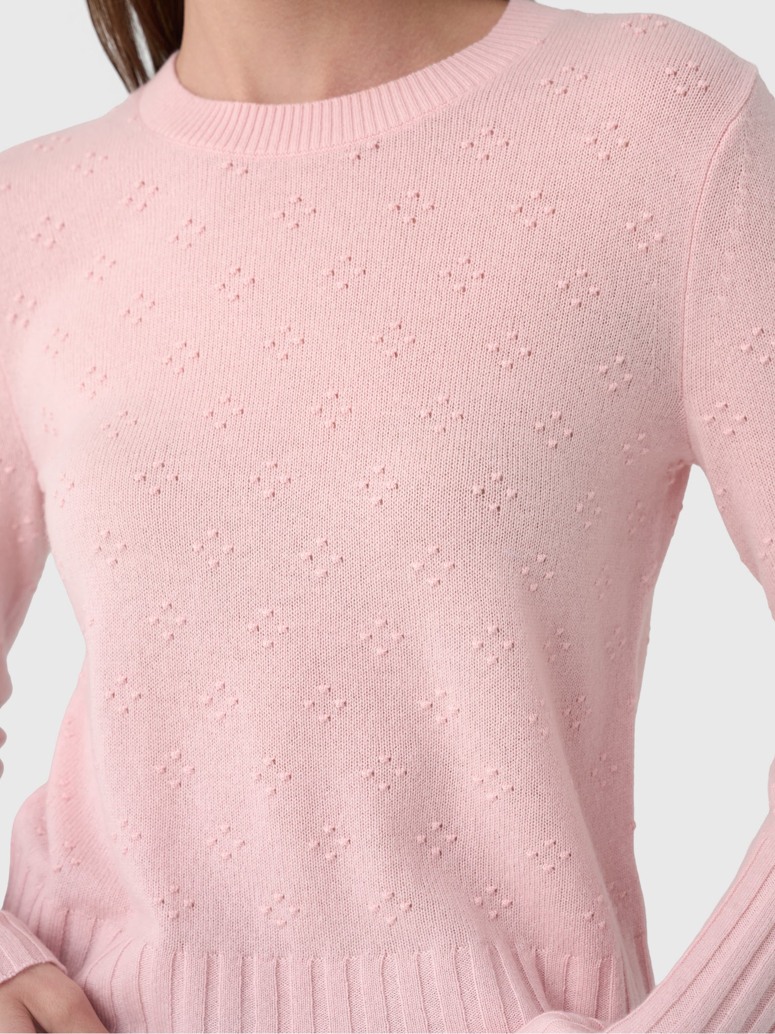 Guest In Residence Women's Compass Shrunken Crew Sweater - Saint Bernard