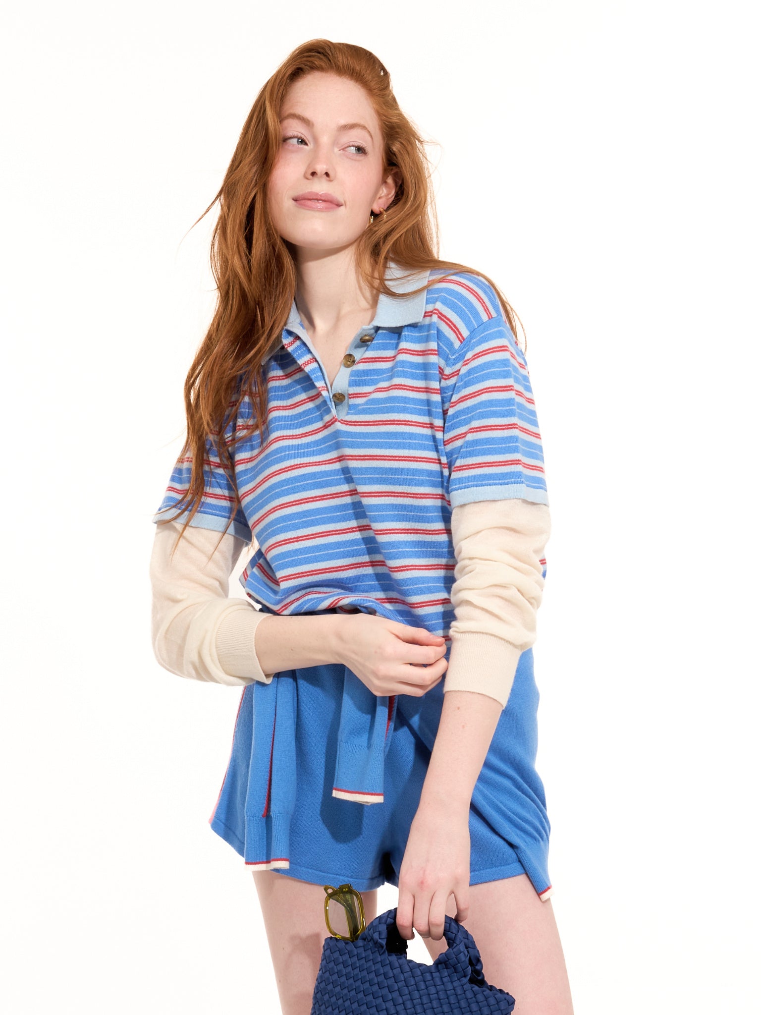 Guest In Residence Women's Layered Stripe Rugby Sweater - Saint Bernard