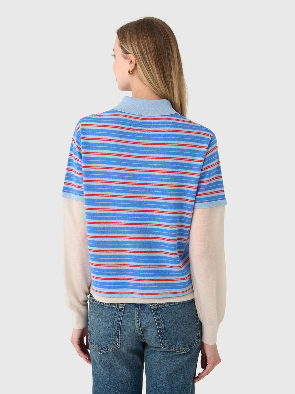 Guest In Residence Women's Layered Stripe Rugby Sweater - Saint Bernard