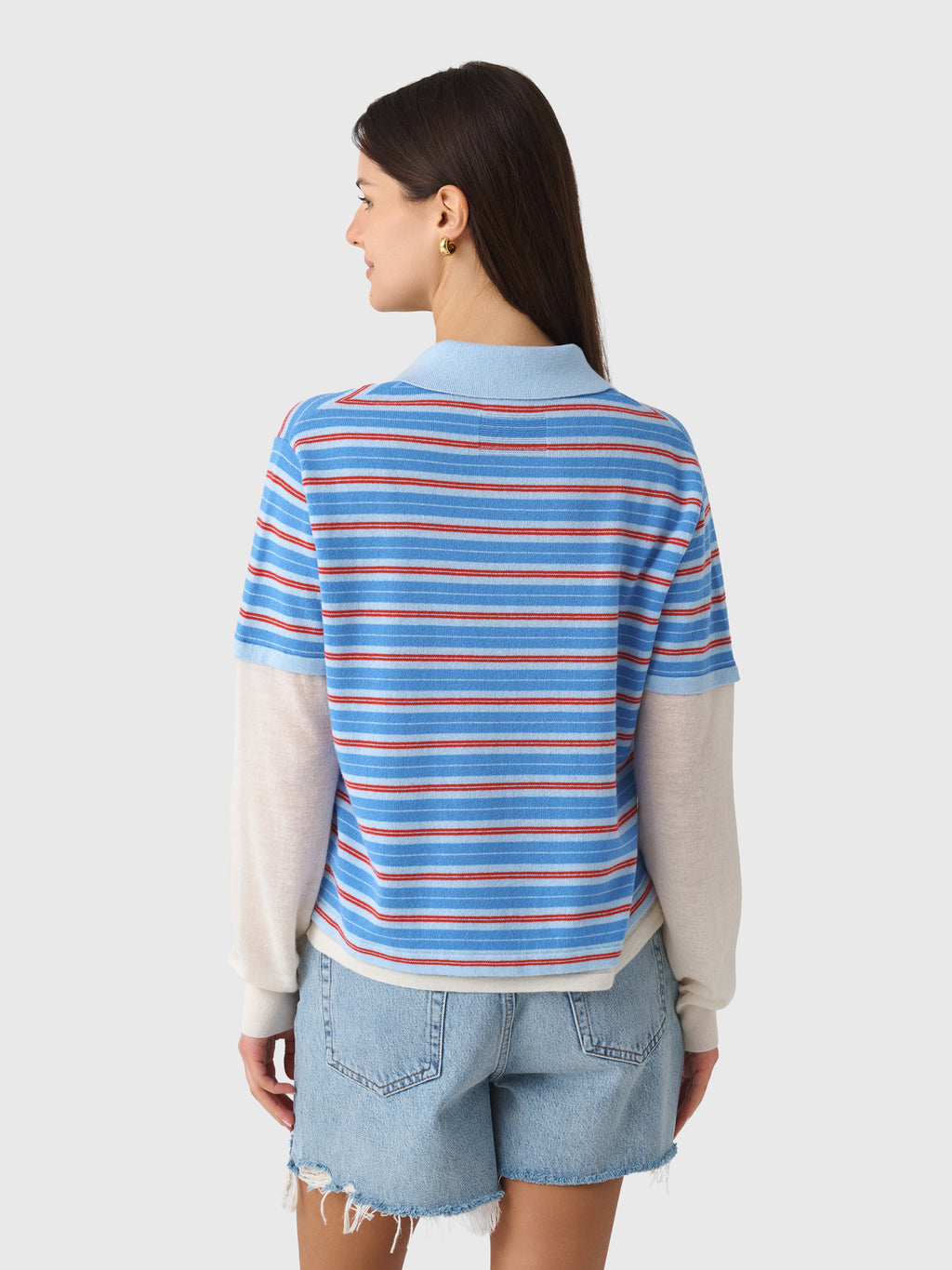 Guest In Residence Women's Layered Stripe Rugby Sweater - Saint Bernard