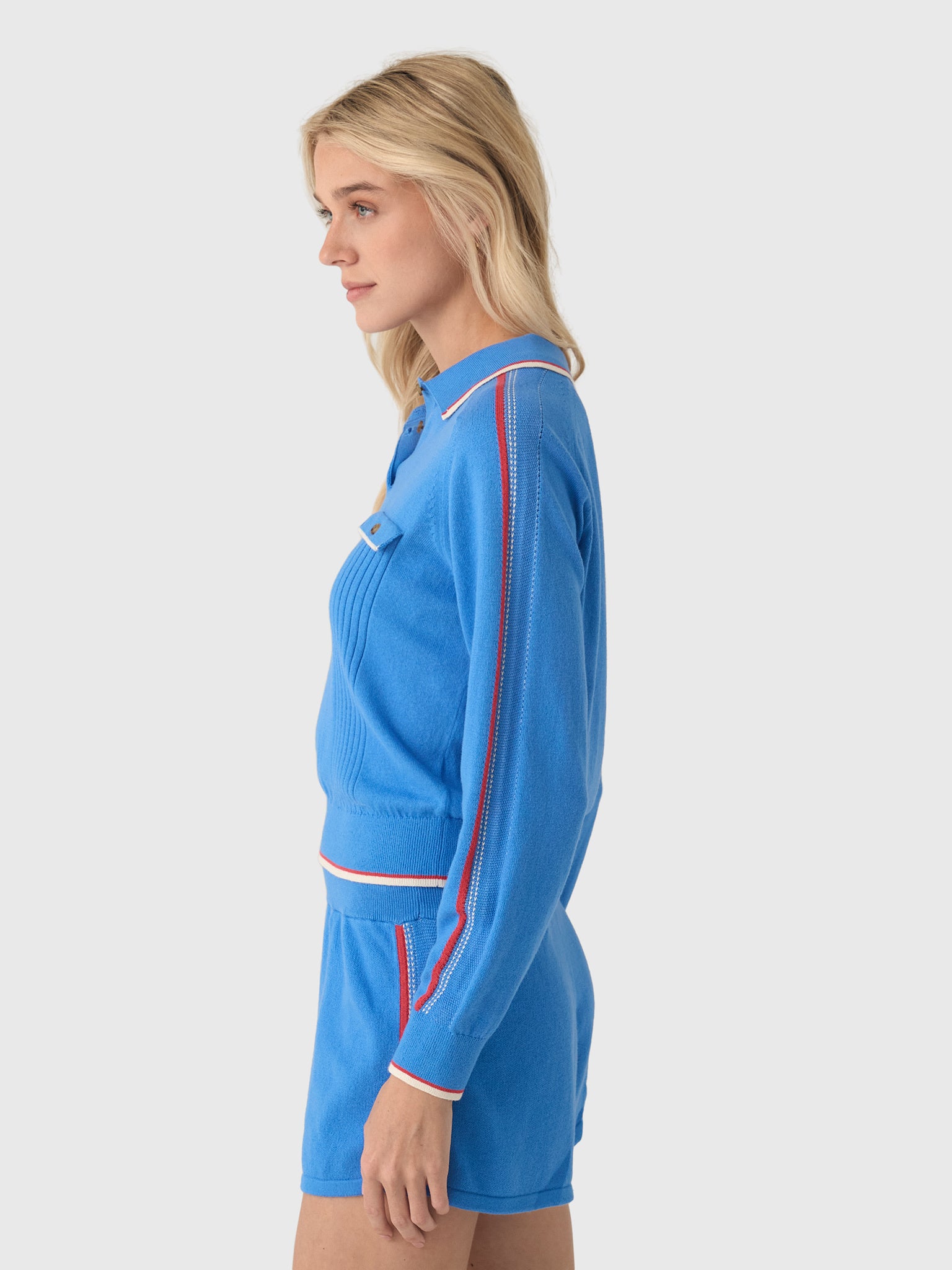 Guest In Residence Women's Relay Polo Sweater - Saint Bernard