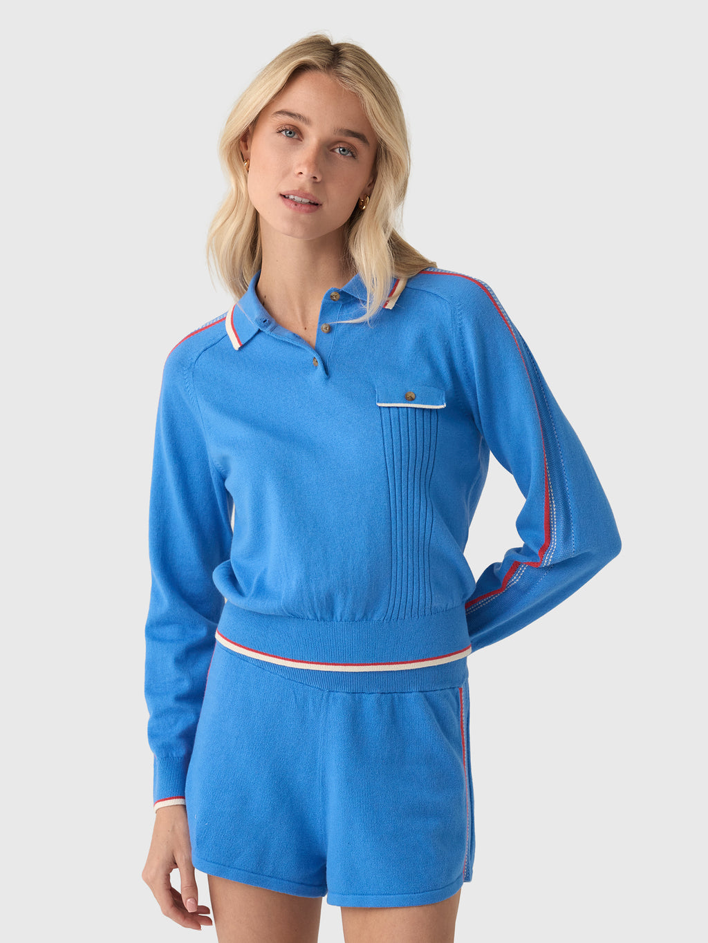 Guest In Residence Women's Relay Polo Sweater - Saint Bernard