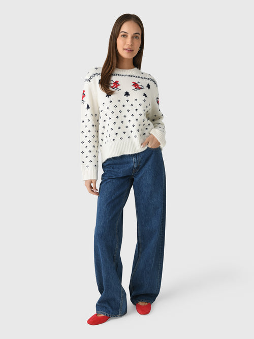 Le Jean Women's Ski Crew Sweater