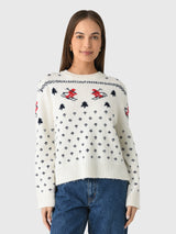 Le Jean Women's Ski Crew Sweater - Saint Bernard