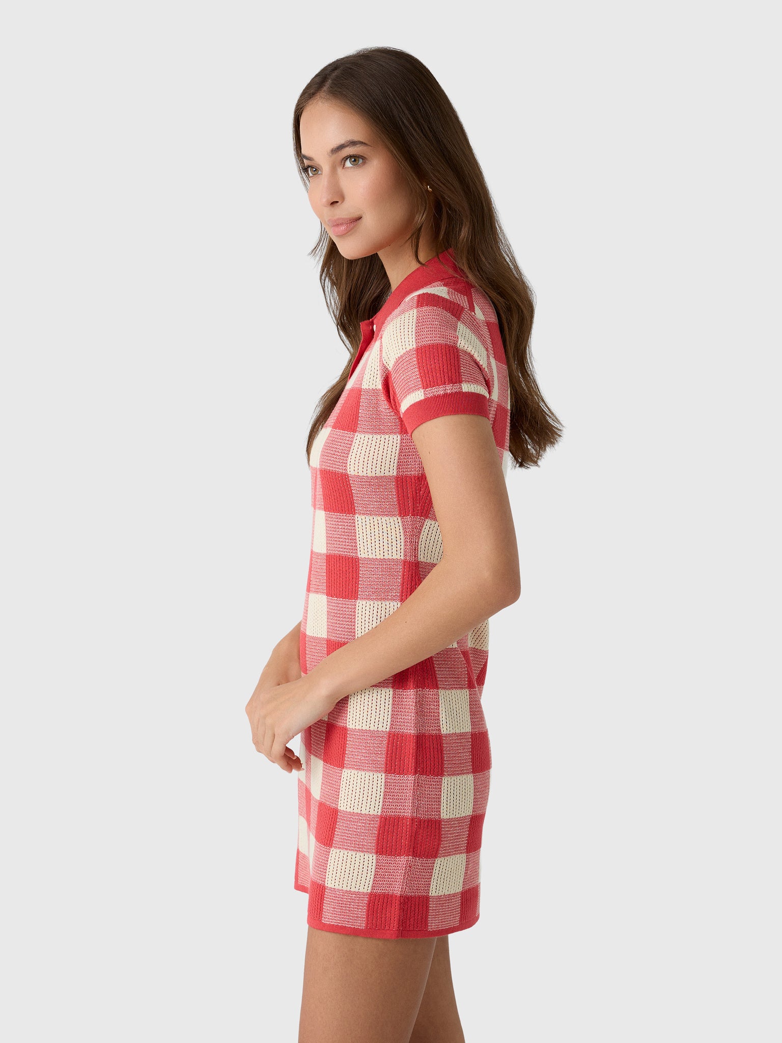 Guest In Residence Women's Gingham Polo Dress - Saint Bernard