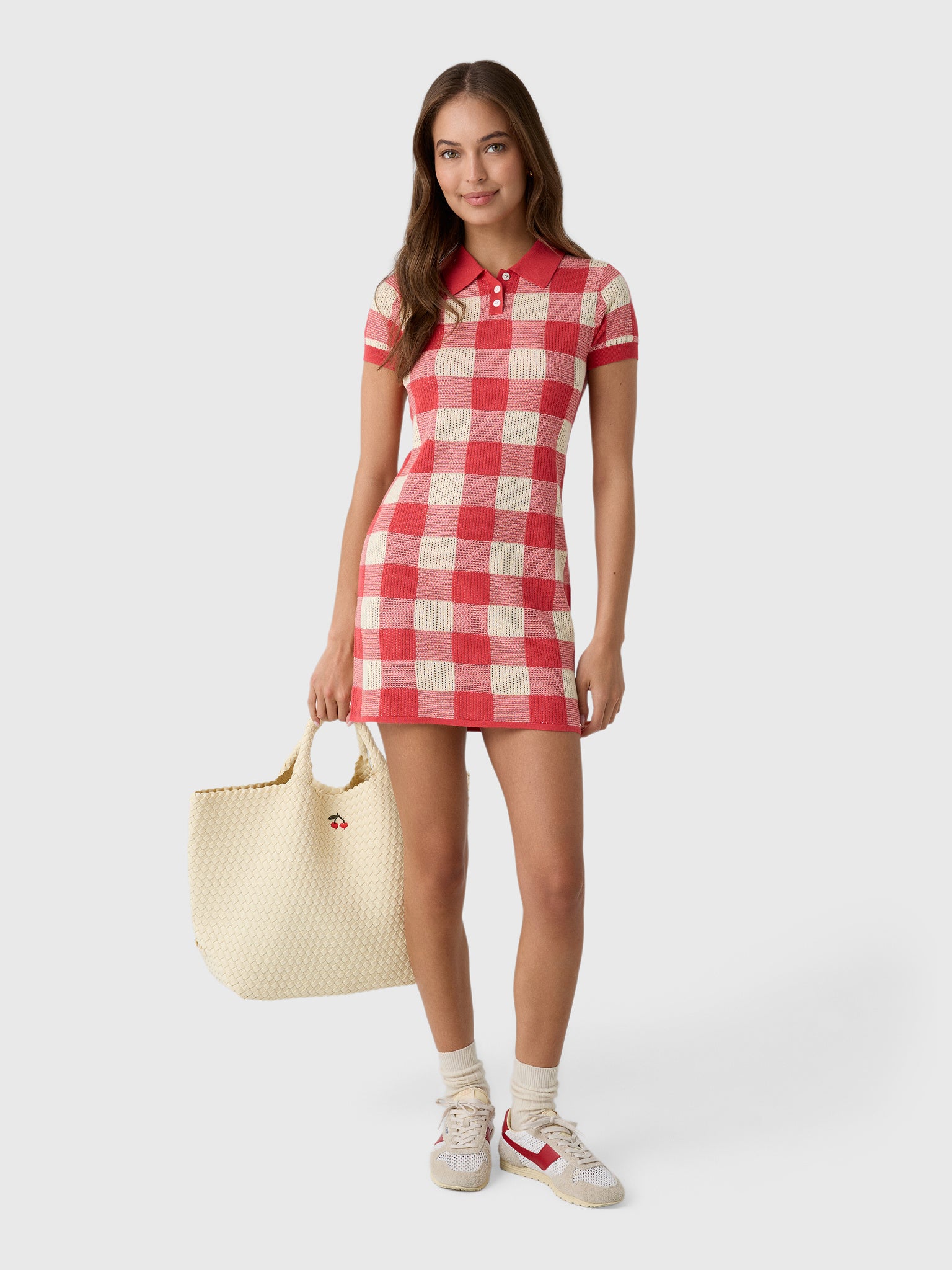 Guest In Residence Women's Gingham Polo Dress - Saint Bernard