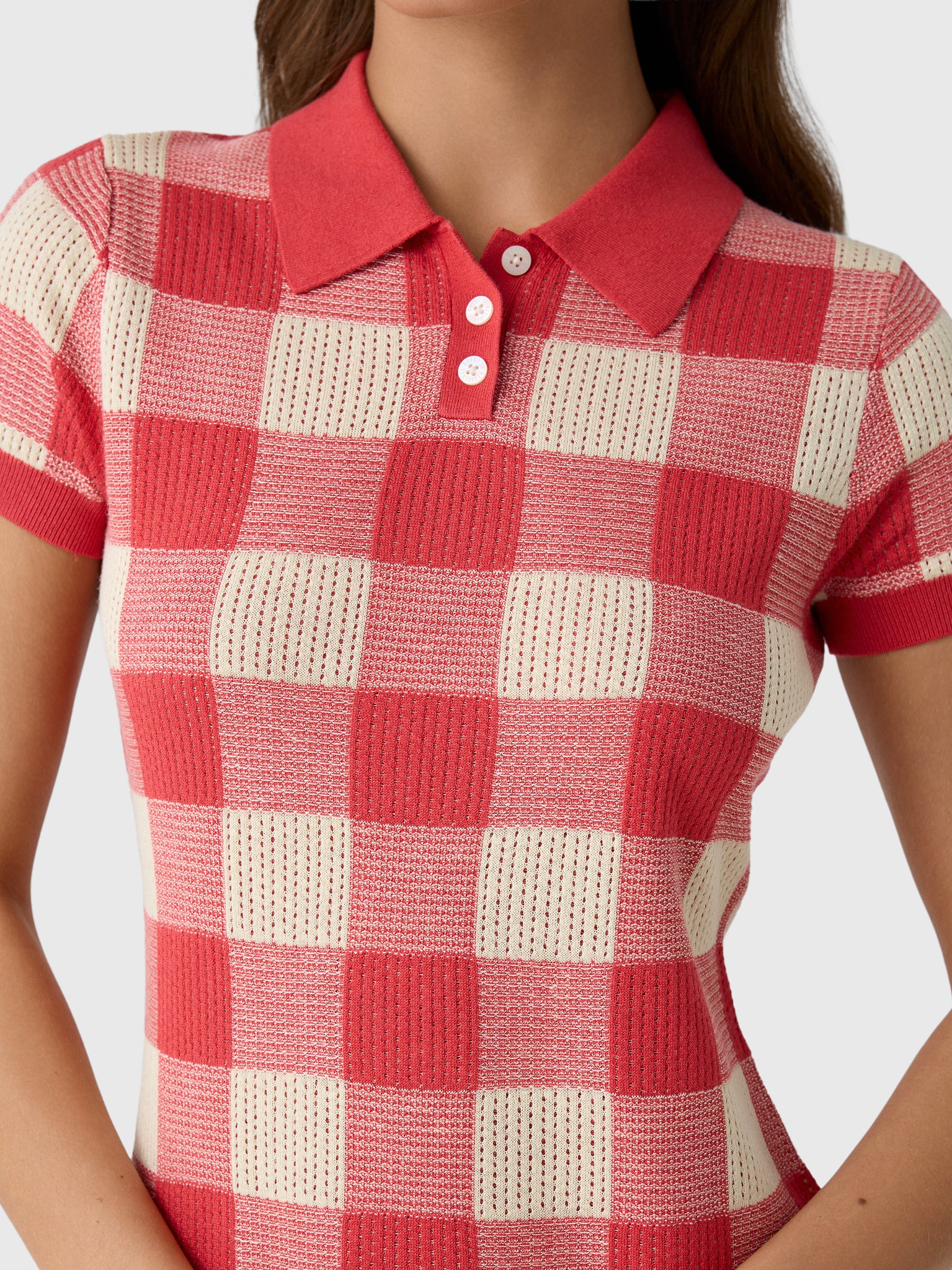 Guest In Residence Women's Gingham Polo Dress - Saint Bernard