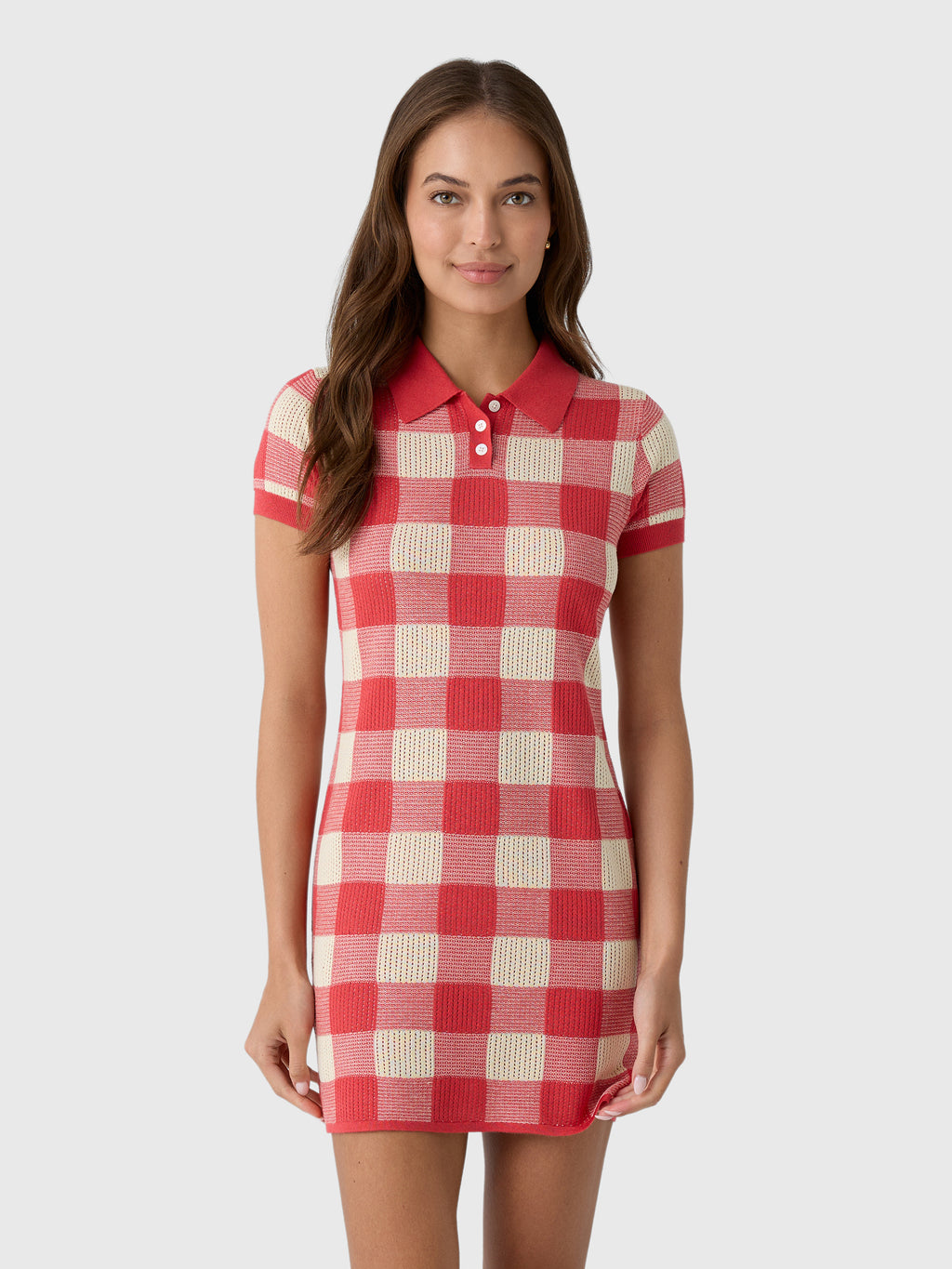 Guest In Residence Women's Gingham Polo Dress - Saint Bernard