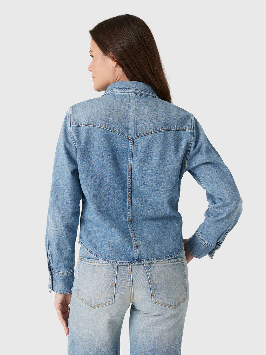 Le Jean Women's Martha Denim Shirt - Saint Bernard