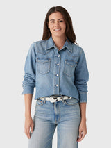 Le Jean Women's Martha Denim Shirt - Saint Bernard