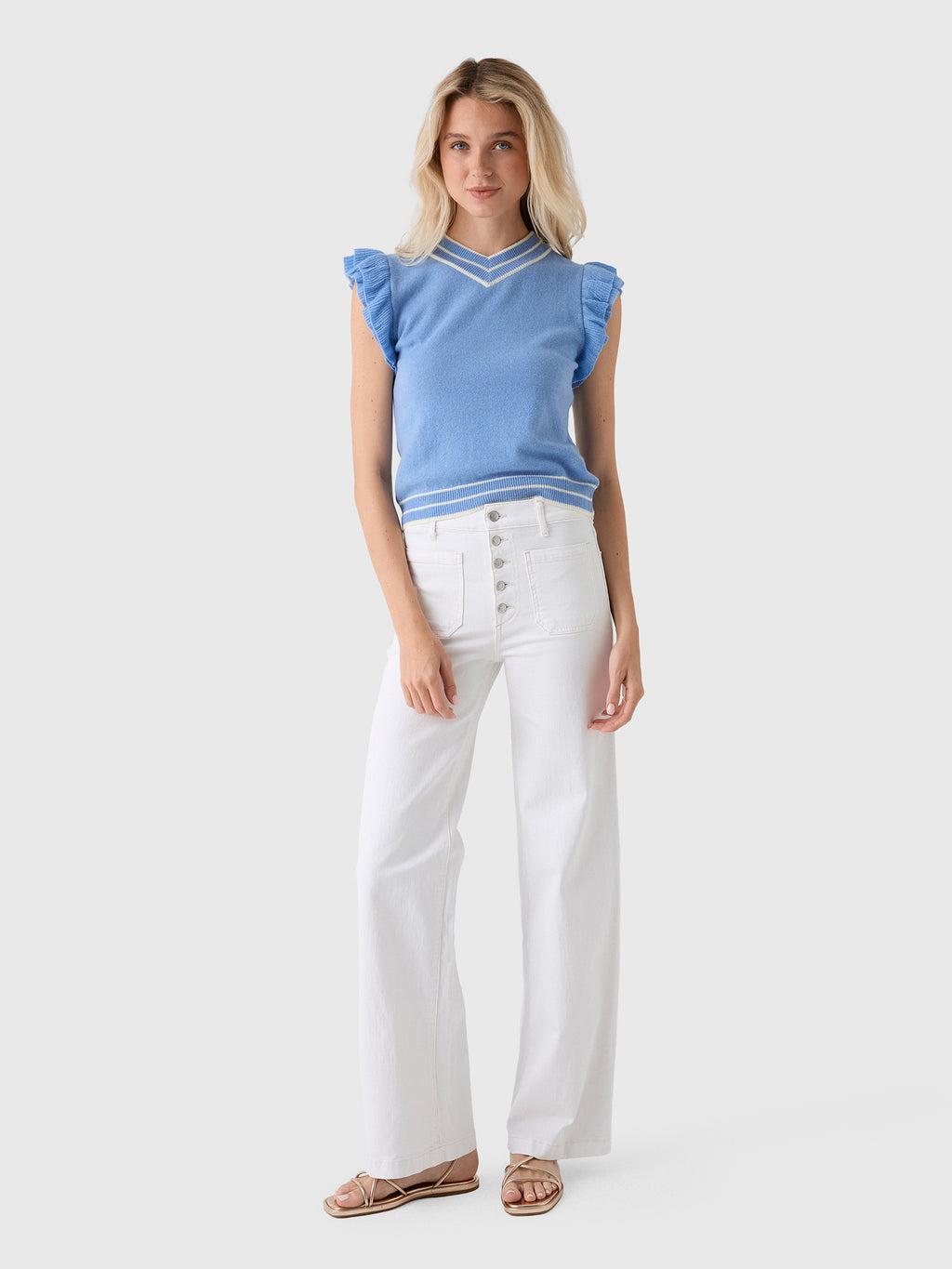 Le Jean Women's Georgia Wide Leg Jean - Saint Bernard