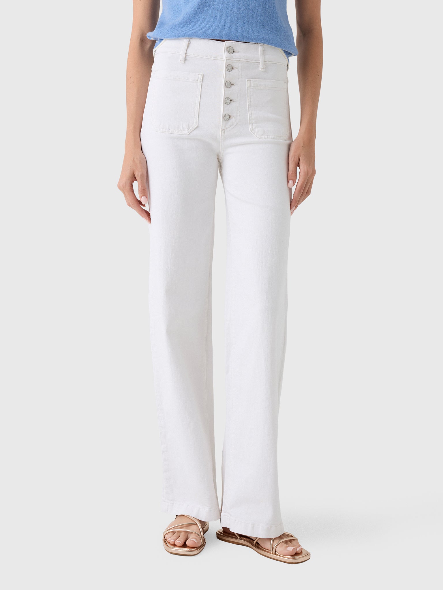 Le Jean Women's Georgia Wide Leg Jean - Saint Bernard