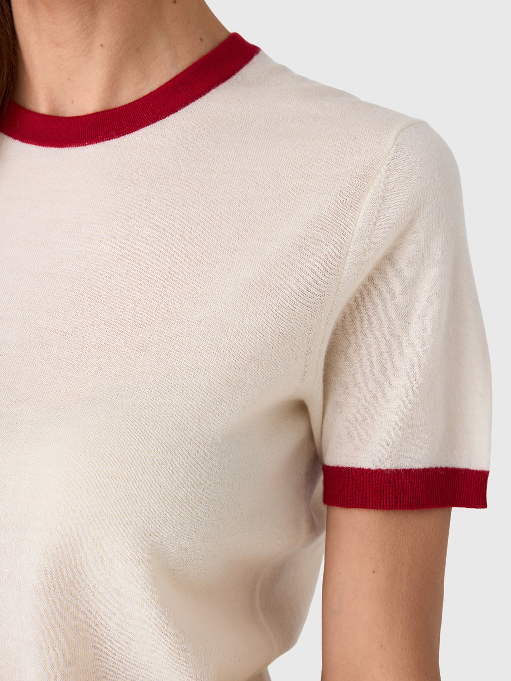 Guest In Residence Women's Airy Ringer Tee - Saint Bernard