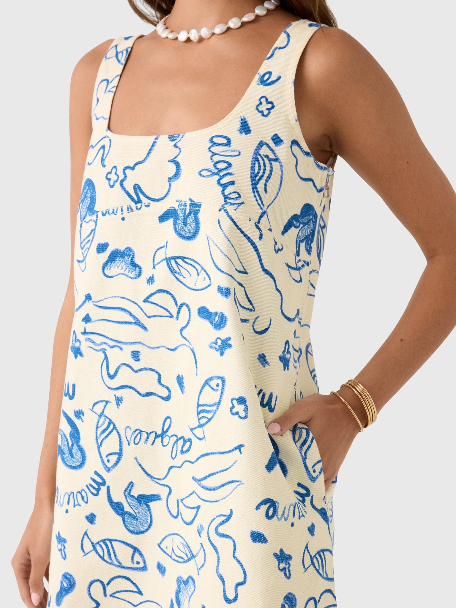 Simon Miller Women's Sahara Denim Dress - Saint Bernard