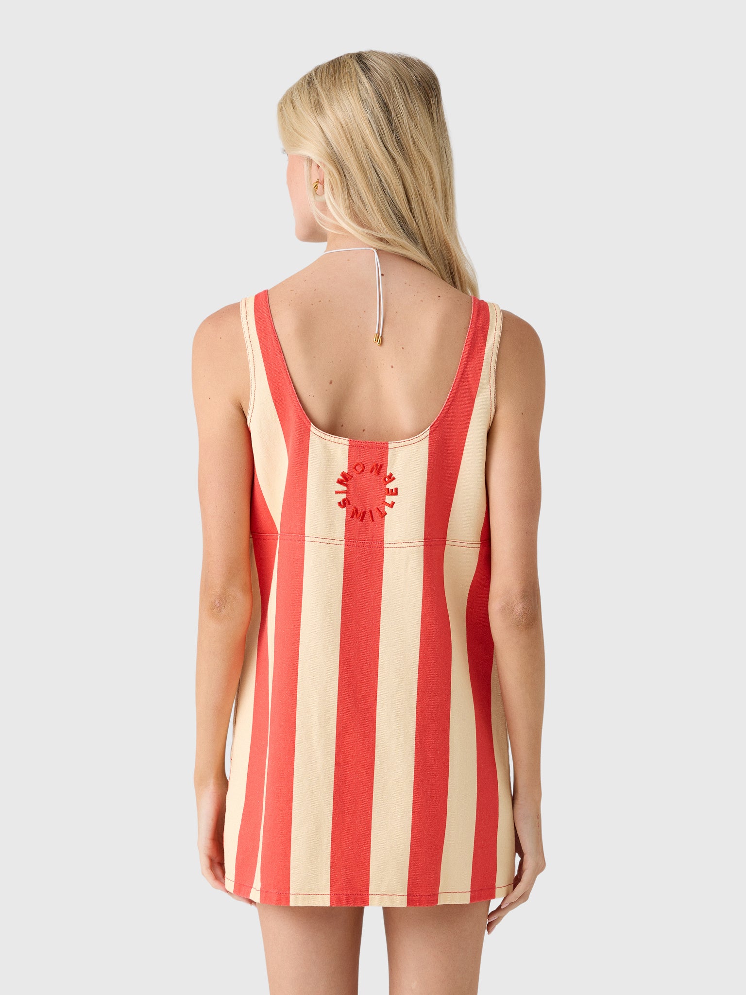 Simon Miller Women's Sahara Striped Denim Dress - Saint Bernard