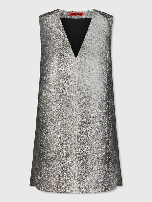 Simon Miller Women's Fountain Metallic Mini Dress - Saint Bernard