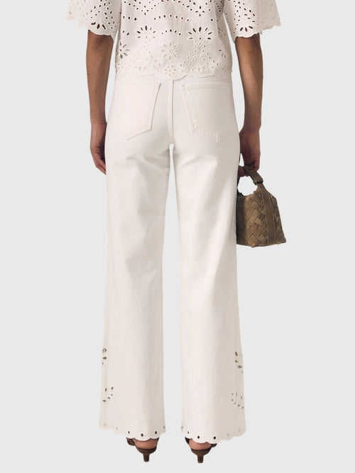 Le Jean Women's Column Eyelet Jean