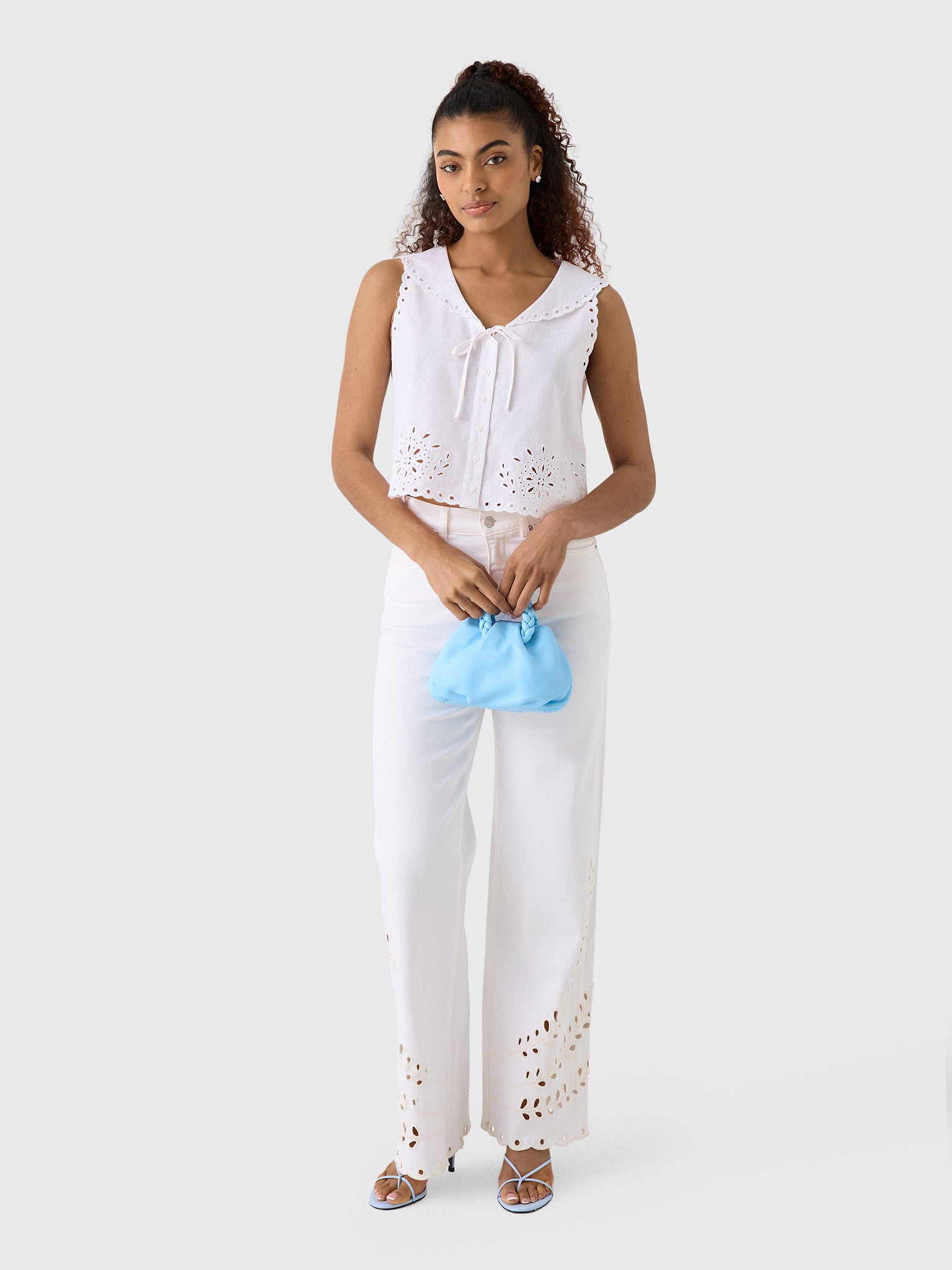 Le Jean Women's Column Eyelet Jean - Saint Bernard
