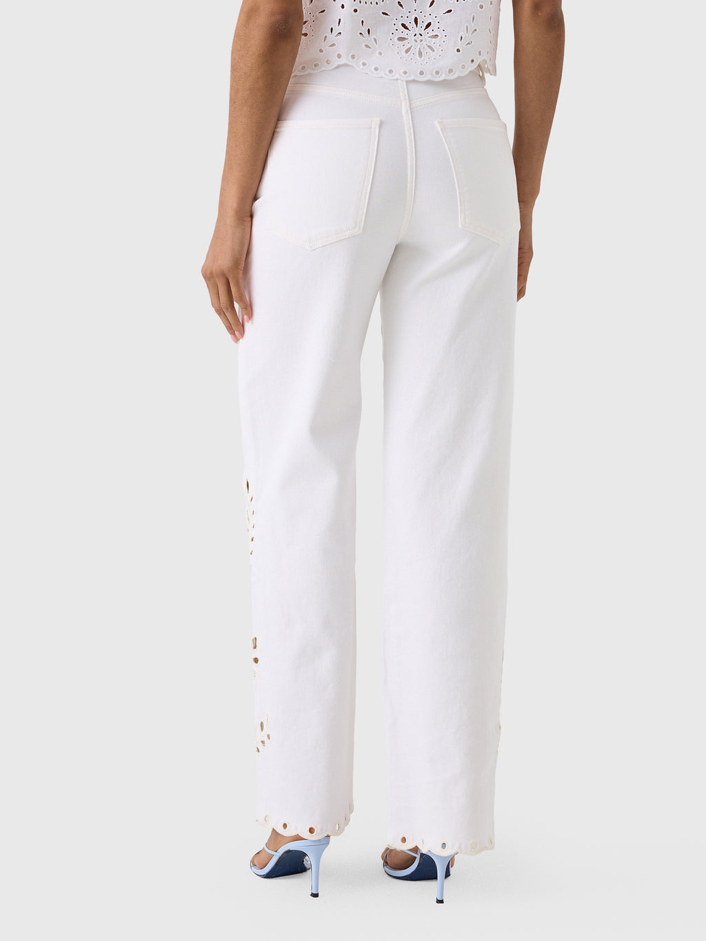 Le Jean Women's Column Eyelet Jean - Saint Bernard
