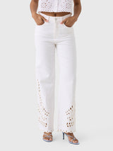 Le Jean Women's Column Eyelet Jean - Saint Bernard