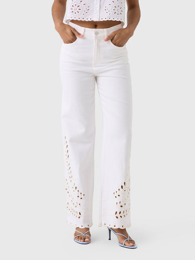 Le Jean Women's Column Eyelet Jean - Saint Bernard
