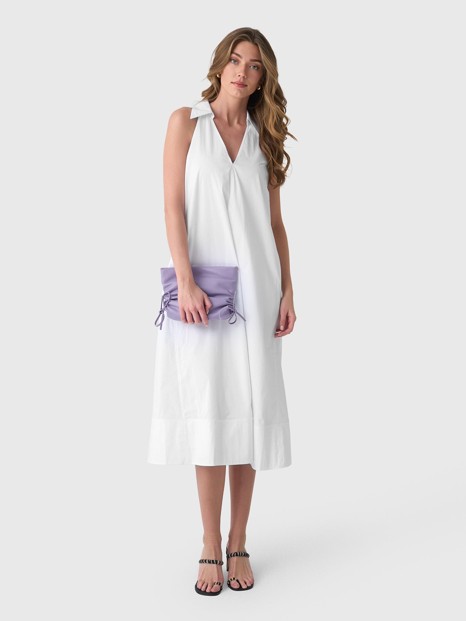 Simon Miller Women's Nava Poplin Midi Dress - Saint Bernard