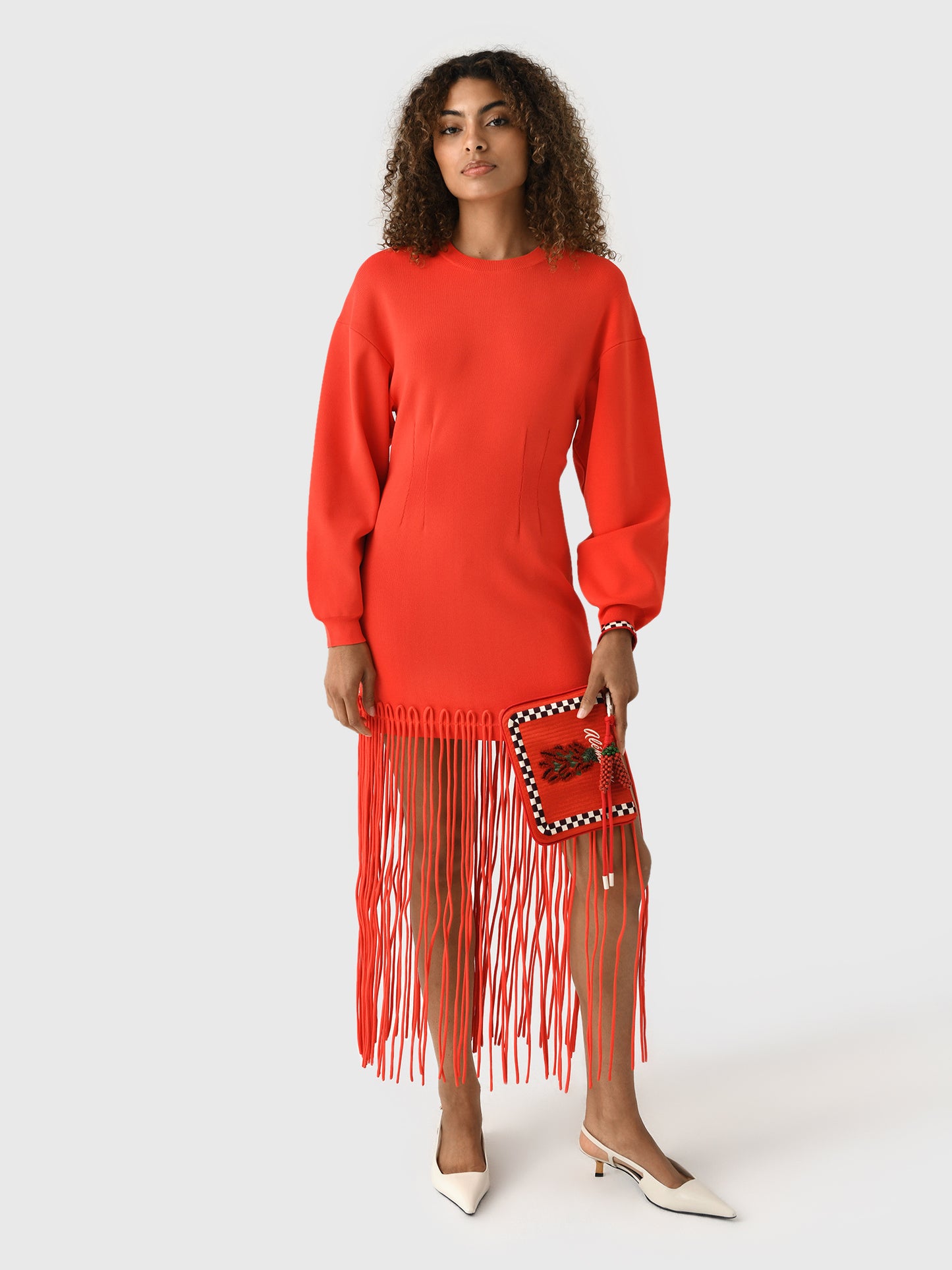 Simon Miller Women's Wallis Knit Fringe Dress - Saint Bernard