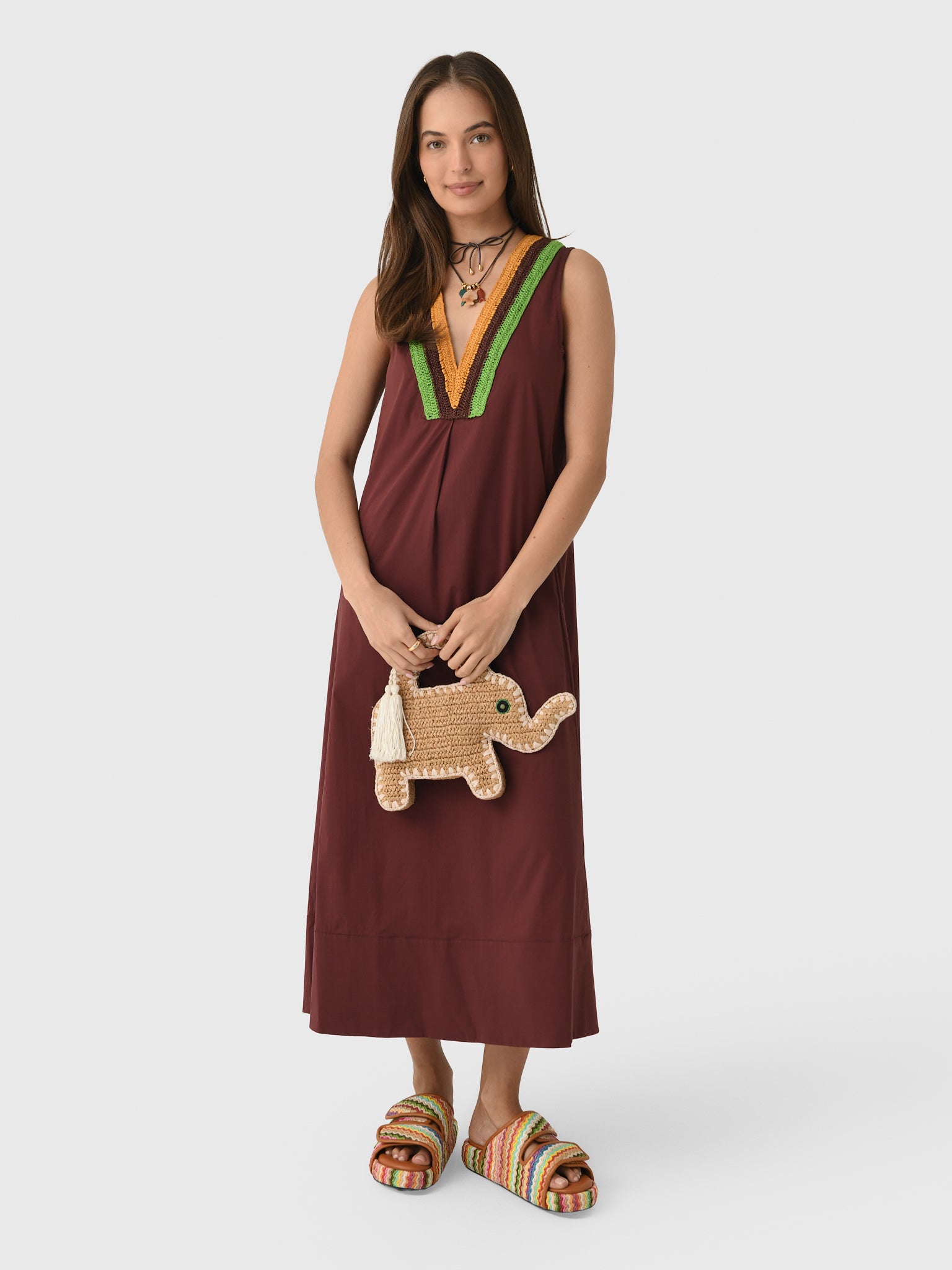 Simon Miller Women's Mar Crochet Poplin Dress - Saint Bernard