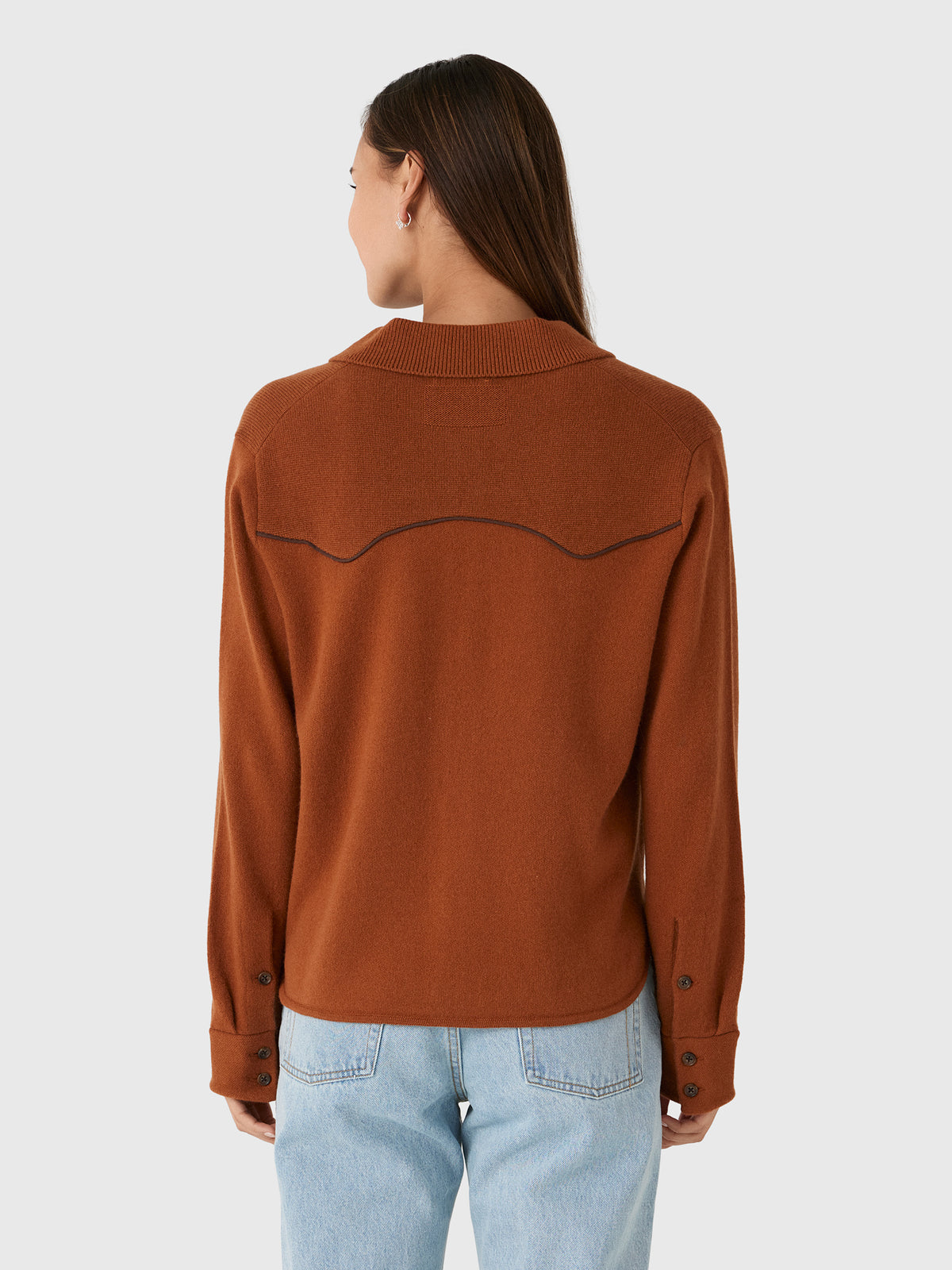Guest In Residence Women's Cropped Western Shirt - Saint Bernard