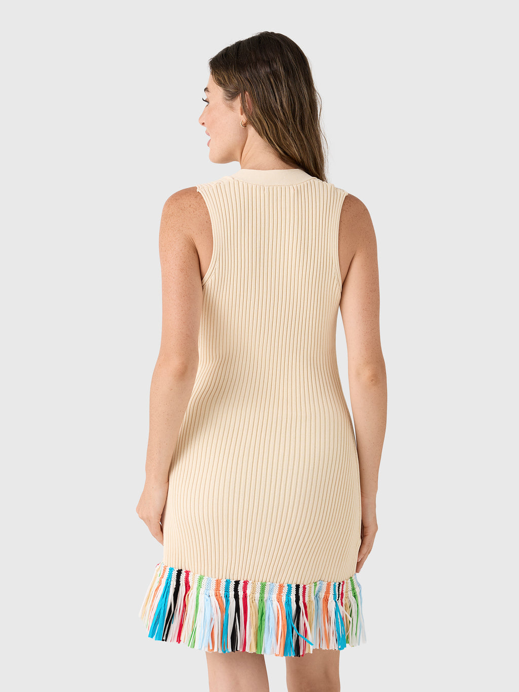 Simon Miller Women's Maven Knit Fringe Mini Dress - Saint Bernard