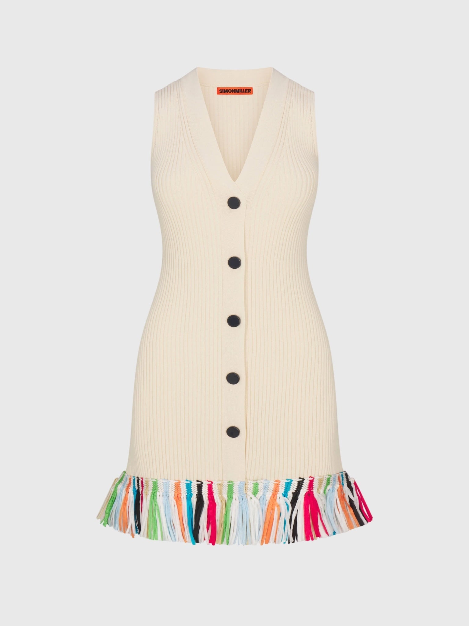 Simon Miller Women's Maven Knit Fringe Mini Dress - Saint Bernard