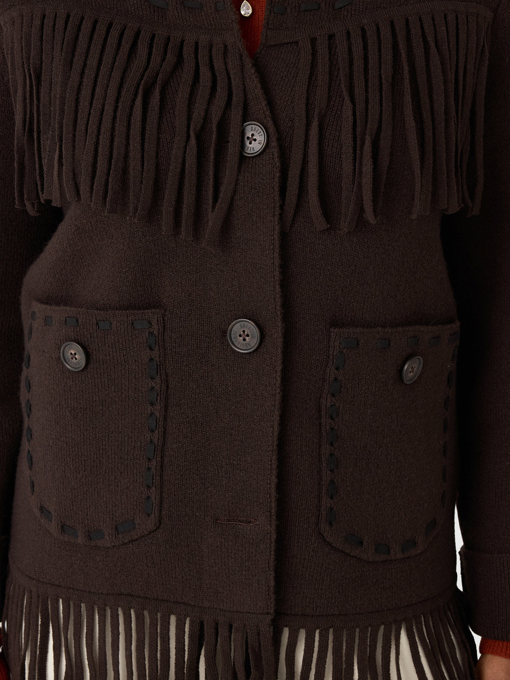 Guest In Residence Women's Western Fringe Jacket - Saint Bernard
