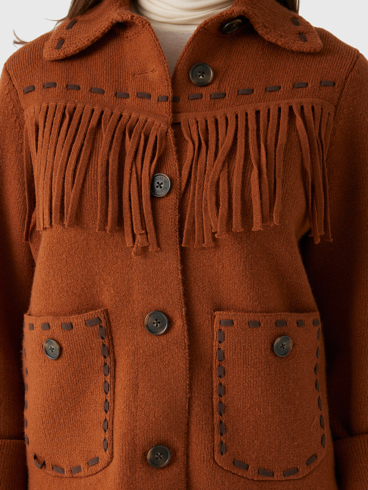 Guest In Residence Women's Western Fringe Jacket - Saint Bernard