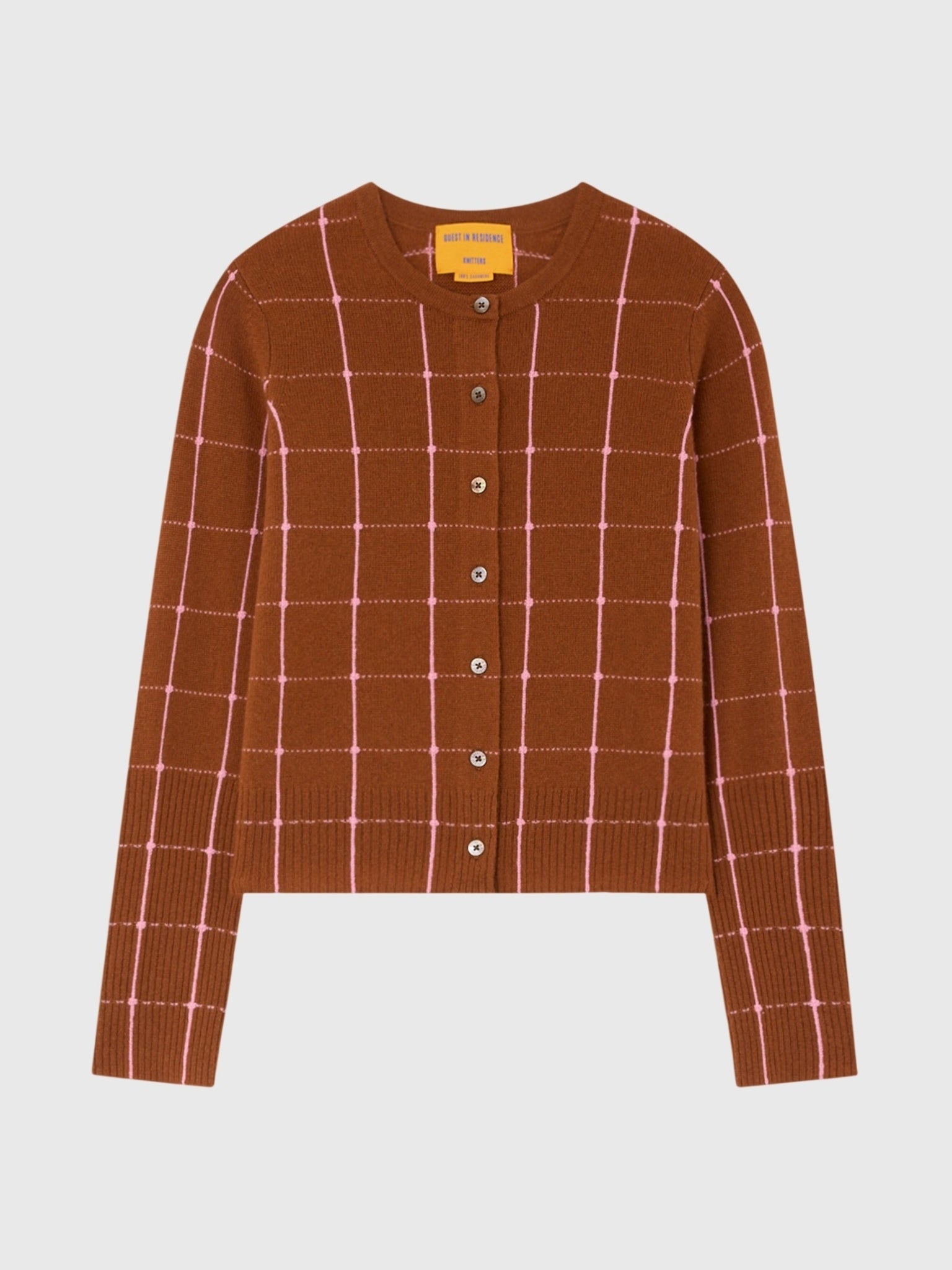 Guest In Residence Women's Jane Checker Cardigan - Saint Bernard