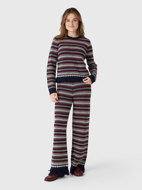 Guest In Residence Women's Western Stripe Crew - Saint Bernard