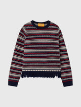 Guest In Residence Women's Western Stripe Crew - Saint Bernard