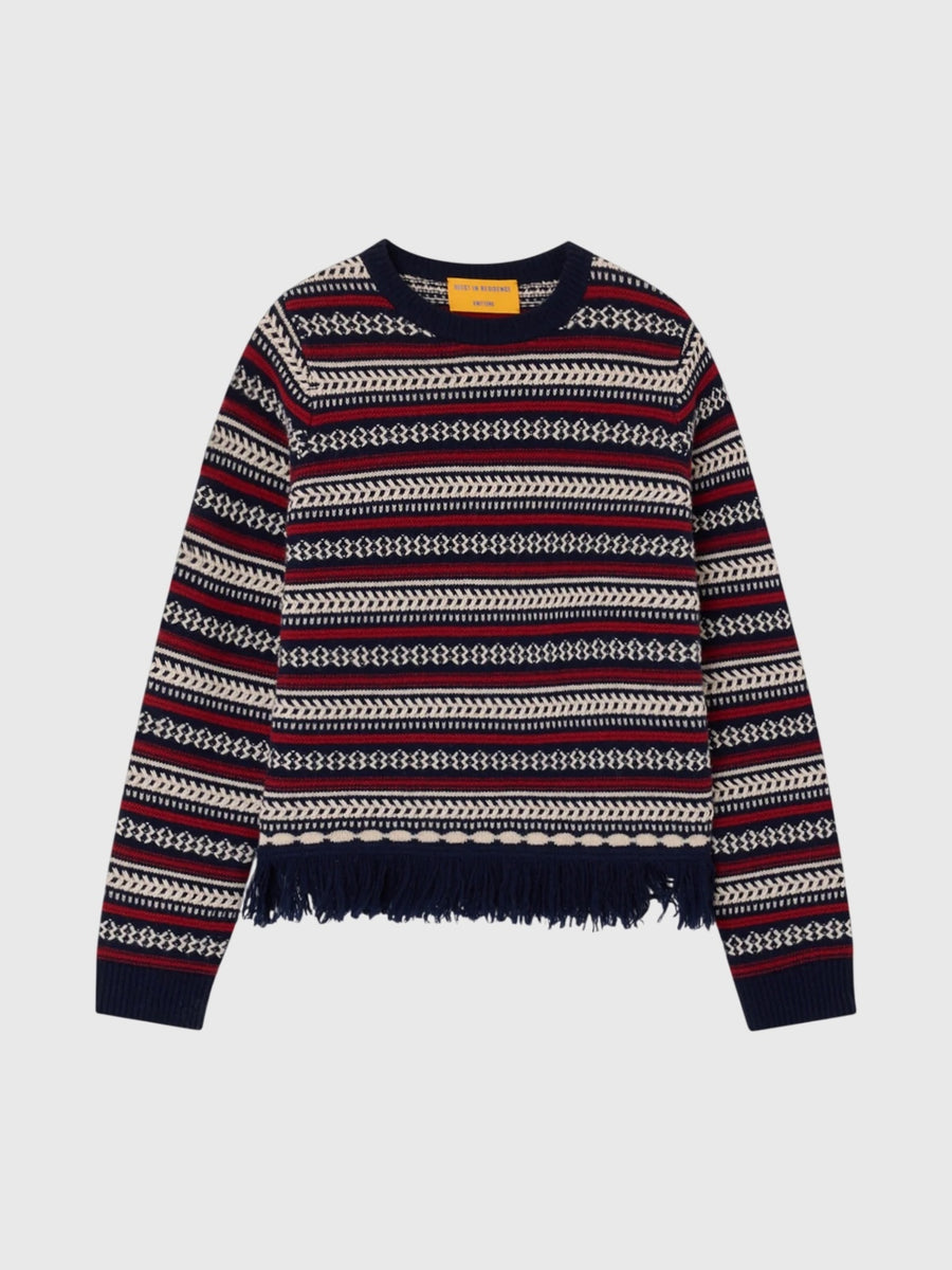 Guest In Residence Women's Western Stripe Crew - Saint Bernard