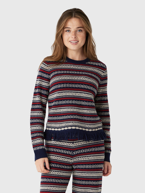 Guest In Residence Women's Western Stripe Crew - Saint Bernard