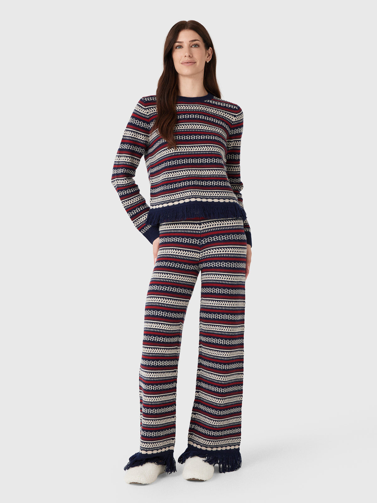 Guest In Residence Women's Western Stripe Pant - Saint Bernard