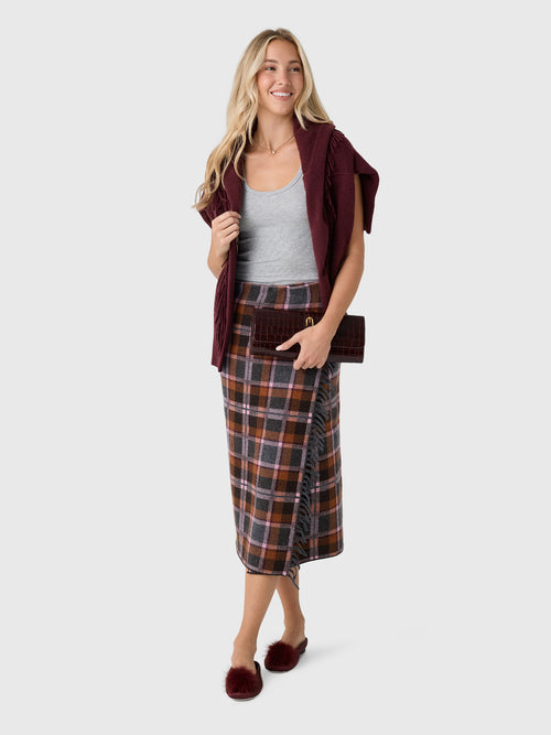 Guest In Residence Women's Tartan Wrap Skirt - Saint Bernard