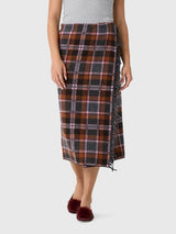 Guest In Residence Women's Tartan Wrap Skirt - Saint Bernard